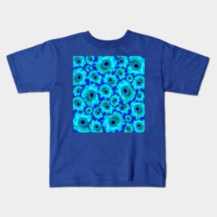 Blue floral pattern Kids T-Shirt